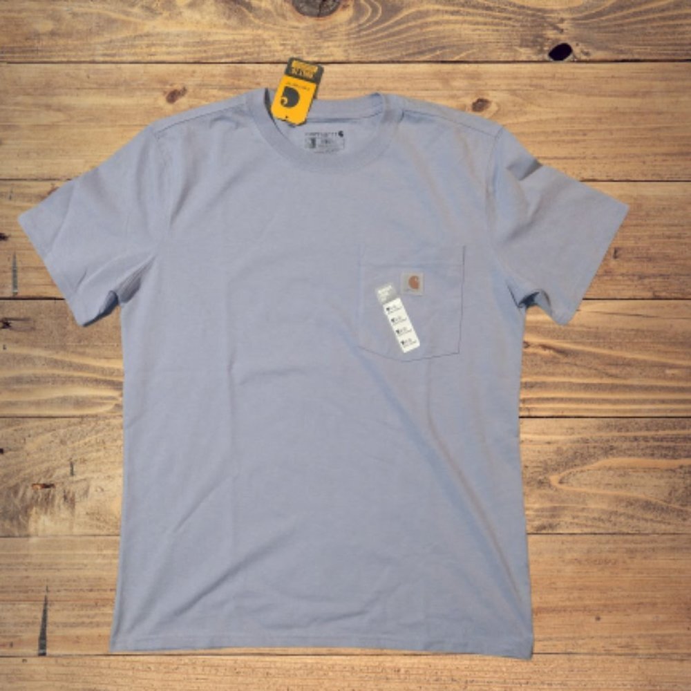 NEW Womens Purple Carhartt Loose Fit Pocket Tee (Size M 8-10)